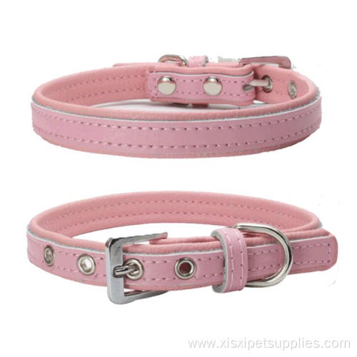 Double Layer Padded Innovative Soft Leather Dog Collar
